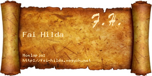 Fai Hilda névjegykártya